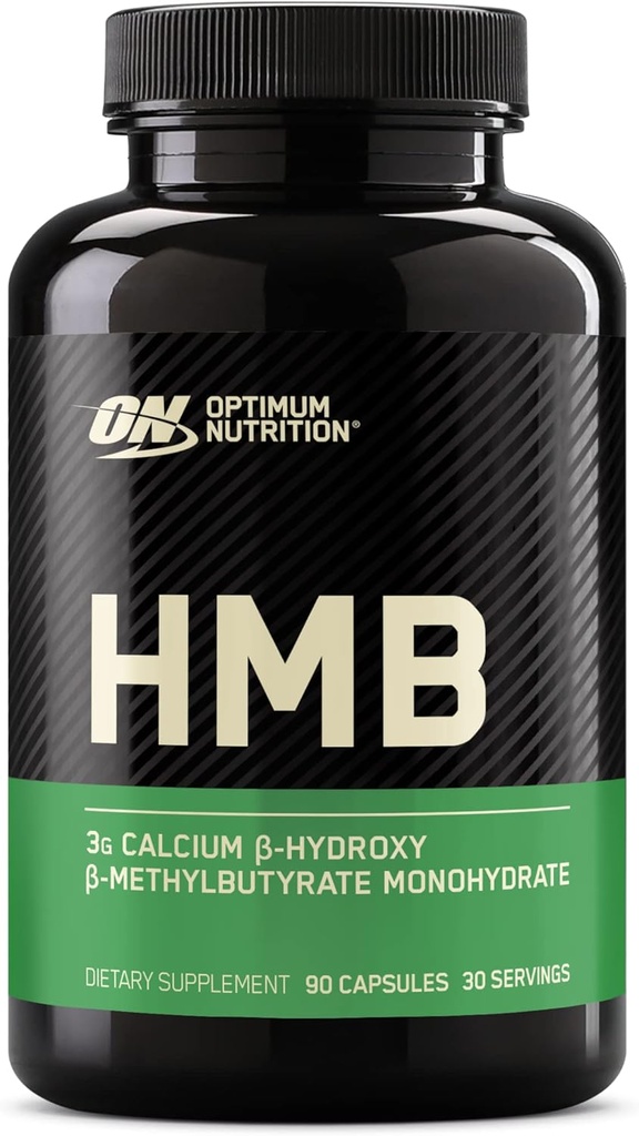 Optimum Nutrition HMB 1000 Caps, 1g de bêta-Hydroxy bêta-méthylbutyrate de calcium par gélule, 90 capsules, 30 portions