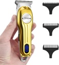 DSP Bard Trimmer pour hommes, Clipper sans fil de cheveux Rasoir, Facial Trimmer pour barbe & Mustache Trimming, Kit professionnel de coupe de cheveux pour hommes affichage LED rechargeable (Or)