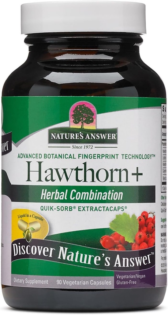La réponse de la nature Hawthorn Berry 90-Capsules: Supporte la fonction du système cardiaque et circulatoire.