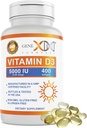 Formules Genex Vitamine D3 5000IU (400 Softgels) Support naturel pour la santé des os et fonction nerveuse - Non-OGM, sans gluten, sans allergène