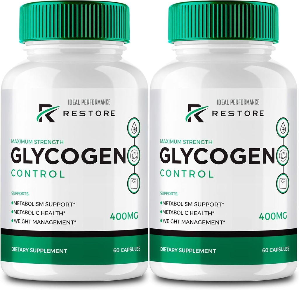Restaurer Glycogen Capsules de contrôle, Restaurer Glycogen Toutes les pilules de formule naturelle, Restaurer Glycogen pilules de contrôle - Force maximale, Restaurer Glycogen Capsules de contrôle Formule officielle Avis (2 Pack)