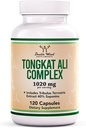 Tongkat Ali - 1000mg (2 mois d'approvisionnement) - Santé des hommes - 200:1 Extrait de (Longjack) Eurycoma Longifolia, avec 20mg Tribulus Terrestris (Troisième partie testée) par Double Wood