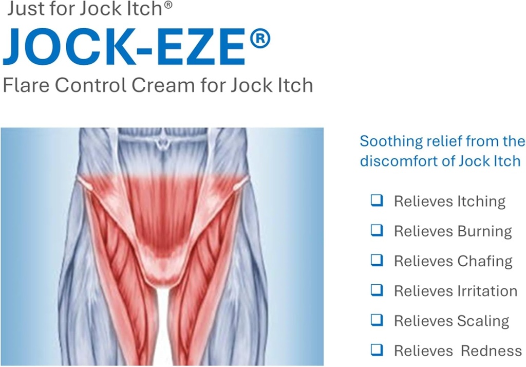 JOCKEZE Crème de lutte contre les flammes (0,5 oz) Juste pour Jock Ditch
