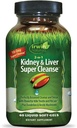 Irwin Naturals 2-en-1 Rein & Foie Super Cleanse - 60 Softgels liquides - Formule de soutien à haute puissance pour les corps entiers avec huile de poisson, zinc, magnésium et potassium