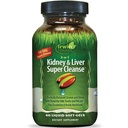 Irwin Naturals 2-en-1 Rein & Foie Super Cleanse - 60 Softgels liquides - Formule de soutien à haute puissance pour les corps entiers avec huile de poisson, zinc, magnésium et potassium