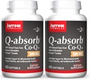 Formules de Jarrow Q-Absorb Co-Q10 100 mg - 60 Softgels, boîte de 2 - Co-Q10 à haute absorption - Soutien antioxydant pour la production d'énergie mitochondriale et la santé cardiovasculaire - Jusqu'à 120 portions totales