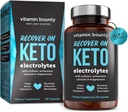 Vitamine Bounty Récupérer sur les électrolytes de kéto - Suppléments de kéto, Pills d'électrolytes, Supplément d'électrolyte, Vitamines de kéto, Hydratation sans sucre, Énergie Boost, GLP 1 Support- 60 Capsules