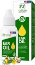 Huile d'oreille biologique pour l'infection de l'oreille - Earrops naturels pour la douleur de l'oreille, l'oreille de Swimmer et l'enlèvement de cire - Enfants, Adultes, Baby & Dog Earache Remède - gouttes d'oreille avec Mullein, l'ail Fabriqué aux États-Unis (0,5 Oz)