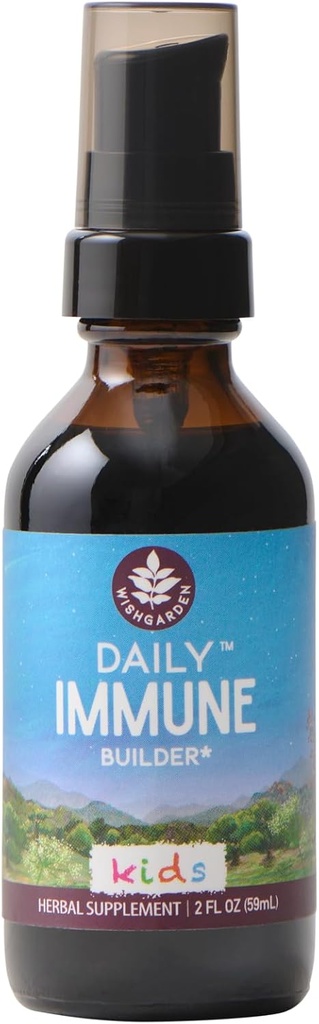 WishJarden Herbs Immune quotidienne pour les enfants - Formule quotidienne de soutien immunitaire pour les enfants, Herbal Imune Defense & Immune System Booster with Black Elderberry & Echinacea, Supplément de soutien immunitaire pour les enfants, 2oz