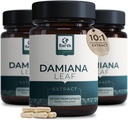 Damiana Leaf Extract 1000mg | 120 Damiana Capsules | Non-GMO, Gluten Free | Turnera Diffusa Organic Damiana Herb & Damiana Powder Supplement | Supports Women Wellness