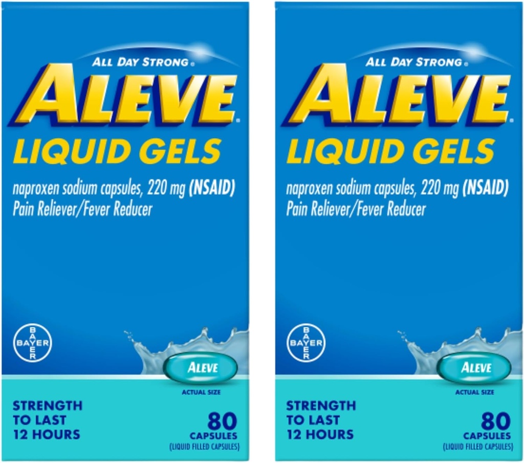 Aleve Gels liquides 80ct. 24cs - 2 Pack