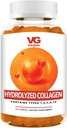 VITA GLOBE Collagène Gommies – 200mg Collagène hydrolysé Types I, II, III, V & X.Supporte cheveux, peau, ongles, articulations et os.Supplément beauté et bien-être pour les femmes et les hommes.