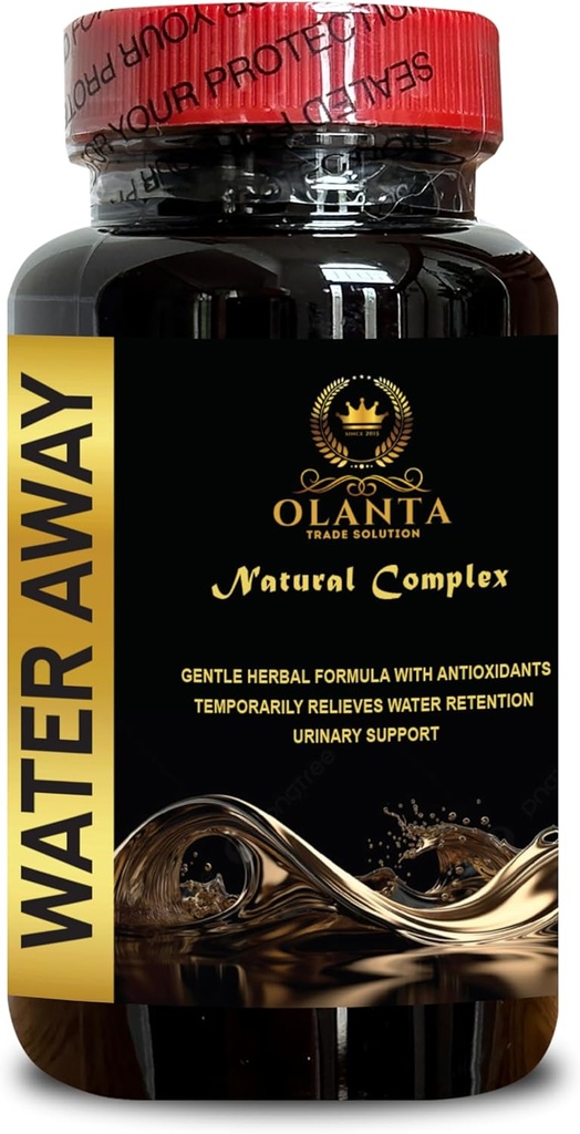 Water Away Complex - Water Retention and Flushing, Water Pills Vitamins, Water Retention Pills for Women, Water Loss Pills, Natural diuretics for Water Retention - 1 Bottle
