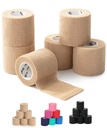 Mr. Pen- Self Adhesive Bandage Wrap, 2" x 5 Yards, 6 Pack | Skin Colored Elastic Cohesive Bandage Wrap for Sports, Wrist, Ankle and Vet, Grip Tape, Self Sticking