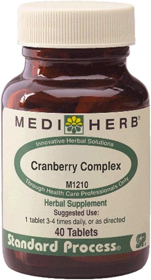 MEDIHERB Complexe de canneberges - Encourager la fonction de tract urinaire sain - Promouvoir la flore saine dans le tract urinaire - ingrédients naturels - suppléments à base de plantes biologiques - Fabriqué aux États-Unis - 40 onglets
