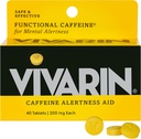 Vivarine, Pilules de caféine, 200 mg de caféine par dose, en toute sécurité et efficacement vous aide à rester éveillé, sans sucre, calories ou ingrédients cachés, supplément énergétique, 40 comprimés