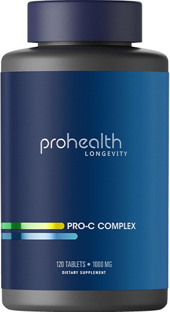 ProHealth Pro-C ComplexMC (1000 mg, 120 comprimés) (vitamine C avec bioflavonoïdes, acérola, HIPS rose et rutin)