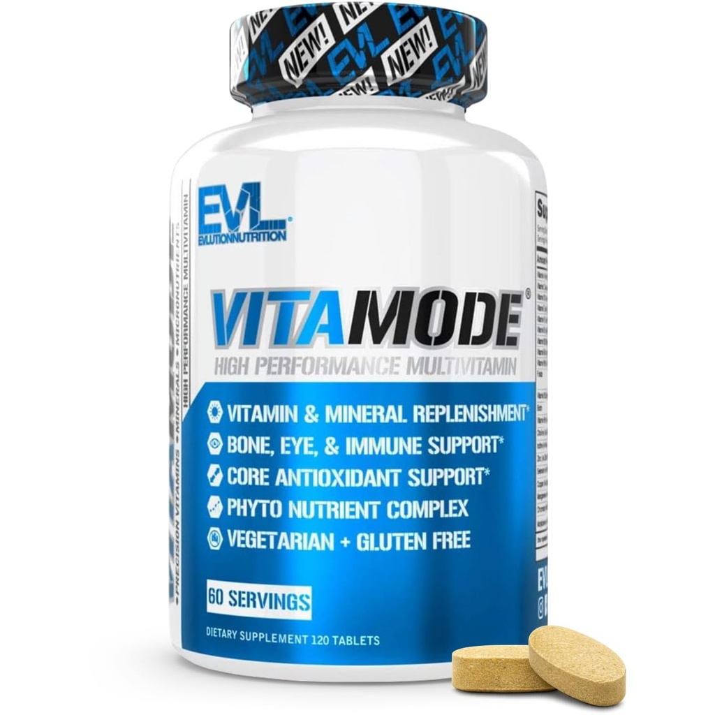 EVL Multivitamine quotidienne avancée - Multivitamine masculine avec minéraux essentiels Complexe de Phytonutriments et VitaMode Vitamines actives pour l'énergie avec Lycopène pour les os musculaires et le soutien immunitaire