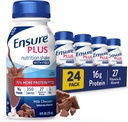 Ensure Plus Milk Chocolate Nutrition Shake With Fiber | Meal Replacement Shake | Ready to Drink | 16g Protein and 27 Vitamins and Minerals | 8 fl oz - 24 Pack