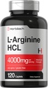 Horbäach L-Arginine 4000mg.120 Caplets pour hommes et femmes.