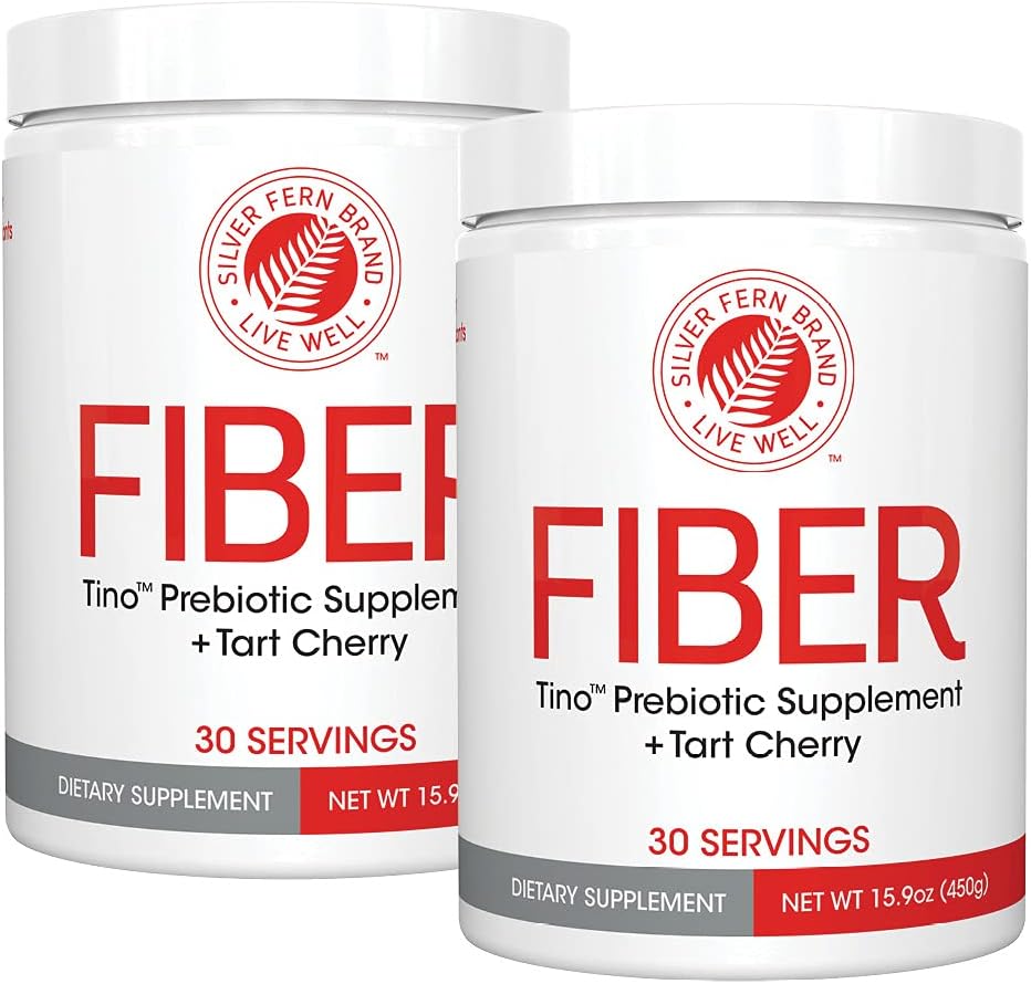 Poudre de supplément à haute fibre Tino - Non-OGM, Pré-biotique, soluble dans l'eau, agréable à digérer, en poudre - Ajouter à l'eau, jus, tremblements, céréales et plus (2 conteneurs - 15.9 Oz. ea.)