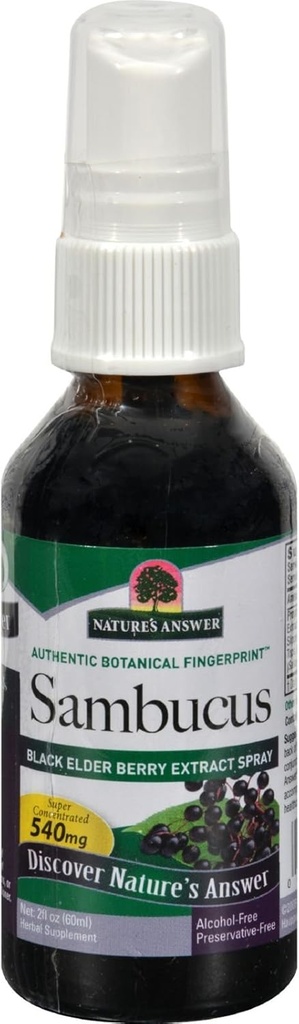 Réponse de la nature Sambucus Sirop Extract Spray 2 Fluid Ounces