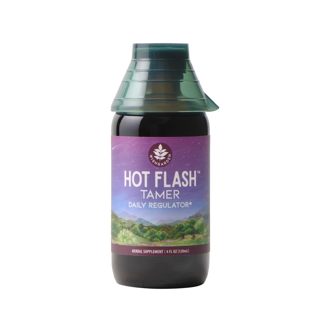 WishJarden Herbs Hot Flash Tamer - Plant-Based Herbal Hot Flash Relief & Night Sweats Supplément avec Black Cohosh & Vitex Berry soutient des niveaux d'hormones sains, Ménopause Relief pour les femmes, 4oz