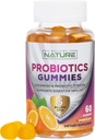 Gommies probiotiques – 5 milliards d'UFC pour la santé digestive et gourde - Réduit l'éblouissement occasionnel et l'insouciance abdominale mineure - Gommy probiotique pour les femmes et les enfants - Saveur d'orange naturelle – 60 gommies