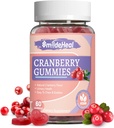 Gummies de canneberges 1000mg, Suppléments de canneberges pour les femmes, avec D-Mannose 250mg, Gummies probiotiques pour les femmes, santé du trac urinaire, goût de canneberge, aucun OGM, 60 Nombre