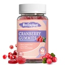 Gummies de canneberges 1000mg, Suppléments de canneberges pour les femmes, avec D-Mannose 250mg, Gummies probiotiques pour les femmes, santé du trac urinaire, goût de canneberge, aucun OGM, 60 Nombre