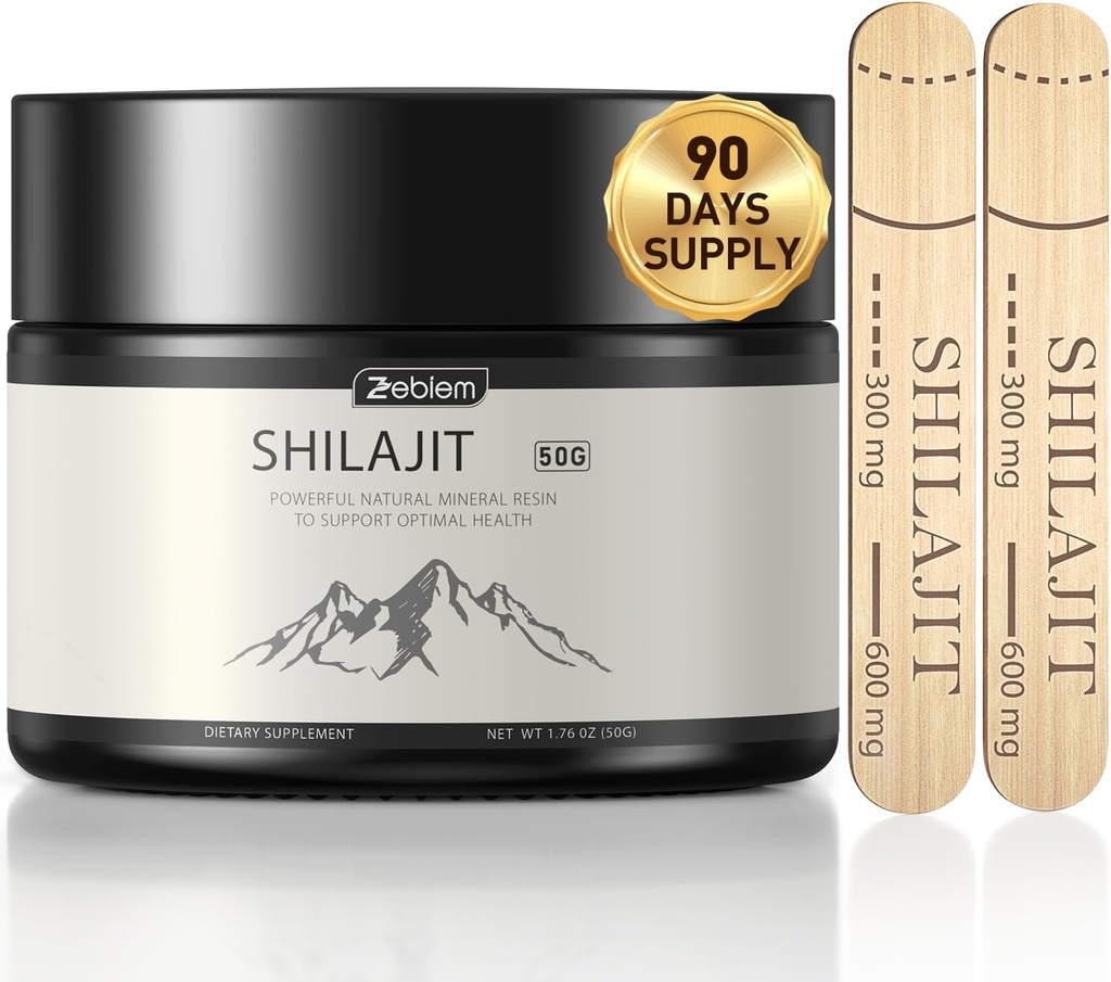 shilajit Pure Himalayan Organic shilajit pour les hommes et les femmes shilajit Resin Supplyment with Organic Ayurvedic Blend in High Potency for Energy, Strength Boost&Immune Support (50 grammes)