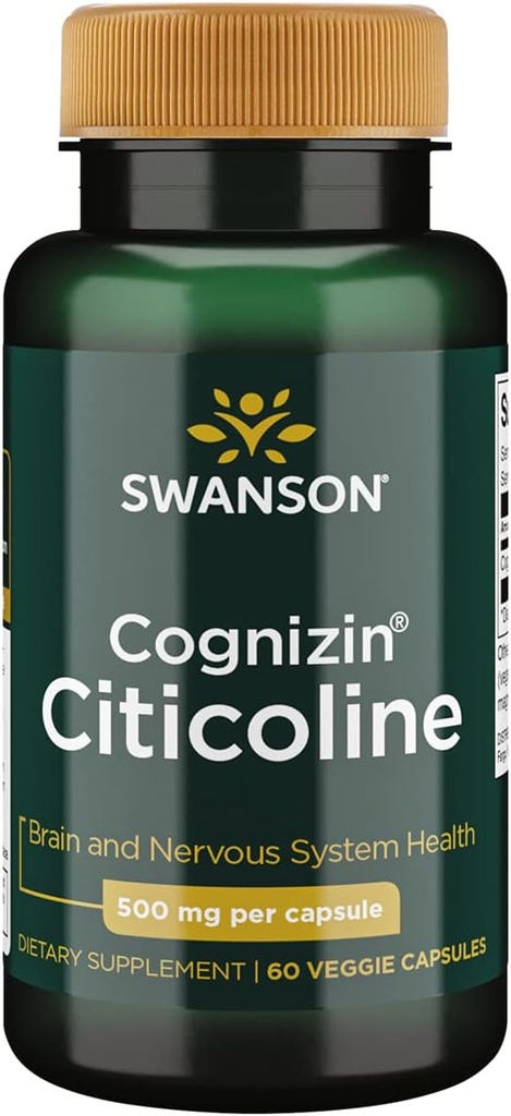 Swanson Ultra Cognizin Citicoline 1000 Milligrammes 60 Capsules de Veg