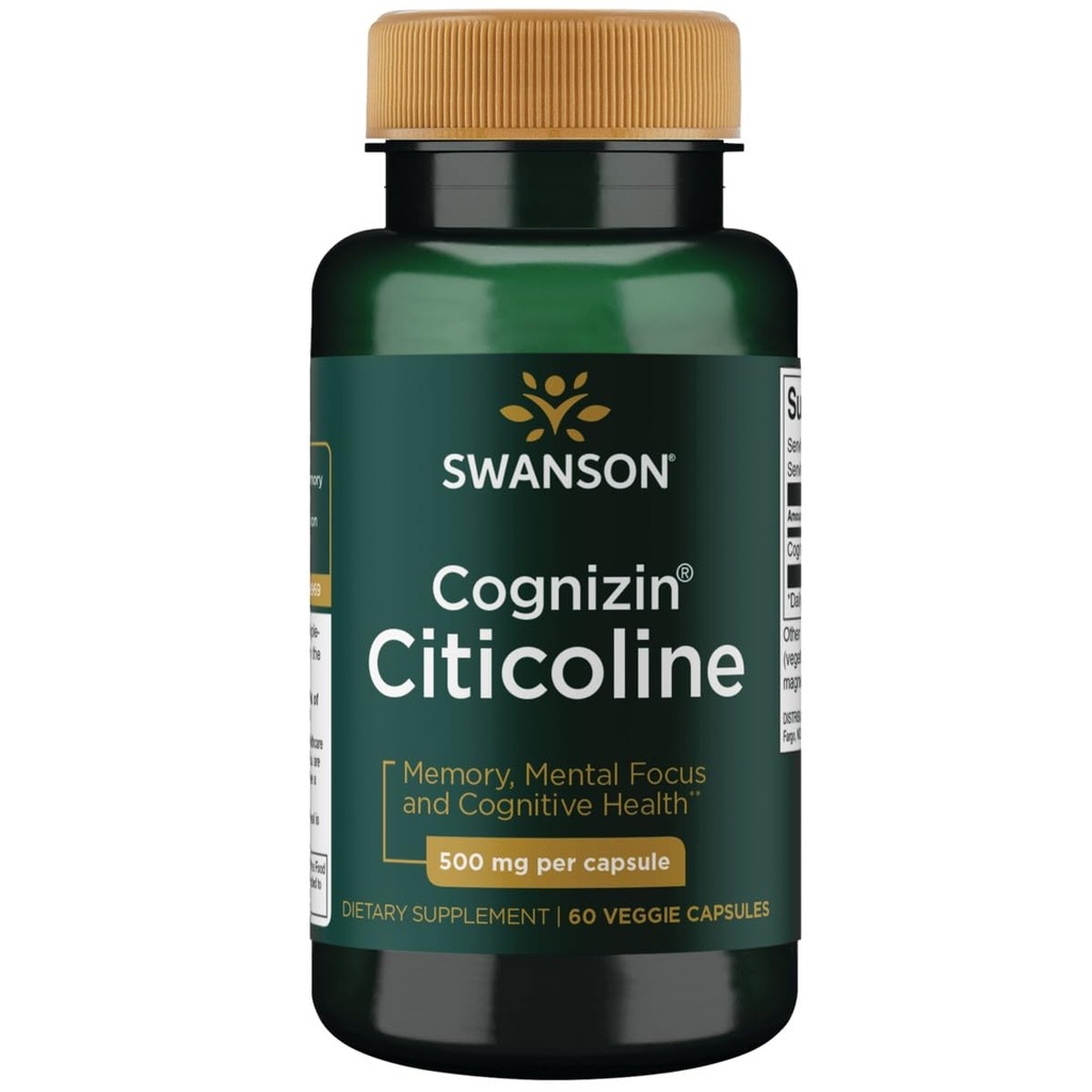 Swanson Ultra Cognizin Citicoline 1000 Milligrammes 60 Capsules de Veg