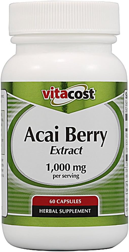 Extrait de baies d'açai Vitacost -- 1 000 mg par portion - 60 gélules