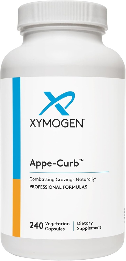 XYMOGEN Appe-Curb - Soutien pour aider à combattre les rages - Chromium, DL-Phenylalanine, L-Glutamine, Vitamine B6 + 5-HTP pour le métabolisme sain, l'humeur et le soutien de l'appétit (240 capsules)