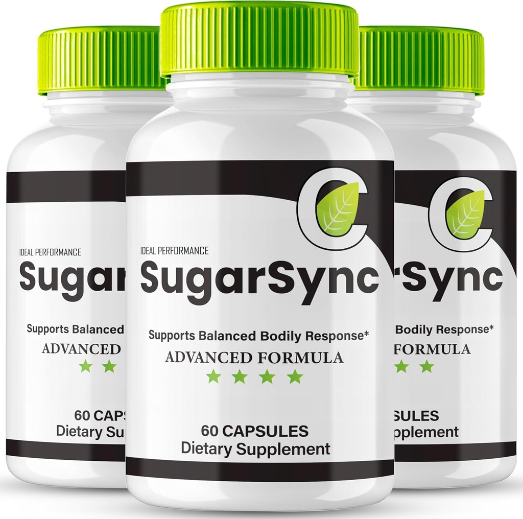 Sugar Sync Capsules, SugarSync Glyco Optimizer Supplément, Sugar Sync Joint Optimizer - Fort maximum, Sugar Sync Gluco Cleanse Detox Formule avancée, SugarSync Glycol Avis (3 Pack)