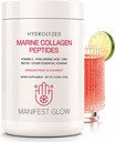Peptides de collagène marin - Fruits dragons, eau de coco, ananas - Vitamine C Acide hyaluronique Cuivre Zinc Biotine Niacine D3 Complex B - Peau et ongles capillaires, 30 portions