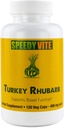 SpeedyVite® Turquie Formule de rhubarbe (Rhubarb) prend en charge la fonction de Bowel*.La formule de désintoxication et de nettoyage du colon contient Cascara Sagrada, Senna, Psylium, Aloe Vera, Elm slippery et plus (1x 120 Veg Caps)