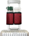 Porte-gobelets de voyage de riemot Porte-boissons à main - tenir deux tasses à café - convient rouler sur les poignées de valise - Cadeaux pour les agents de bord Accessoires de voyage Rouge