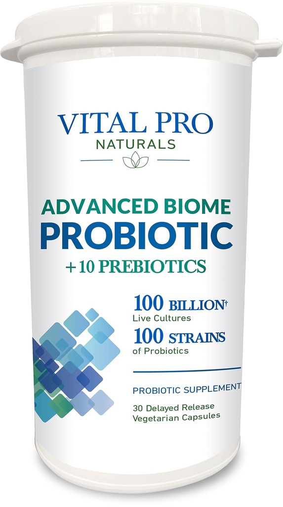 Vital Pro Naturals - Biome Probiotique avancé Plus Prébiotiques 30 capsules
