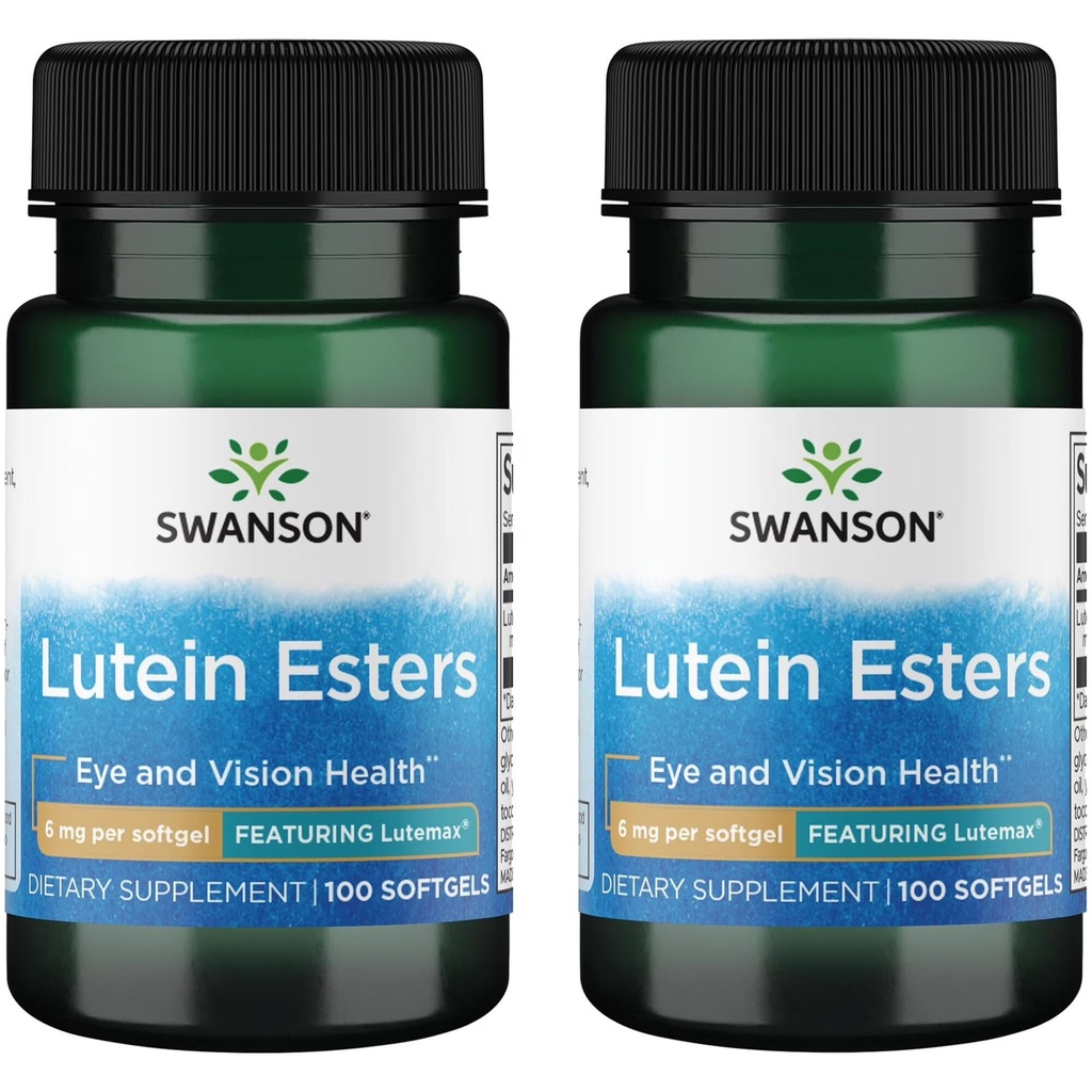 Esters de lutéine de Swanson - avec Lutemax 6 mg 100 gels (2 paquets)