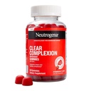 Neutrogena Complexion clair Antioxydant Gommies avec Zinc, Supplément de soin quotidien avec vitamine A, C & E pour une peau claire, saine + probiotiques, goût de fraise, 60 ct
