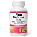 Facteurs naturels Bisglycinate de zinc, 50 mg, 60 capsules végétariennes
