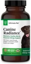 ULTIMATE PET NUTRIITION Canine Radiance Skin Allergy Support Supplément pour chiens, Hydratation de la peau Oméga-3, Antioxydants pour prévenir les démangeaisons et renforcer le manteau, 60 comprimés à croquer