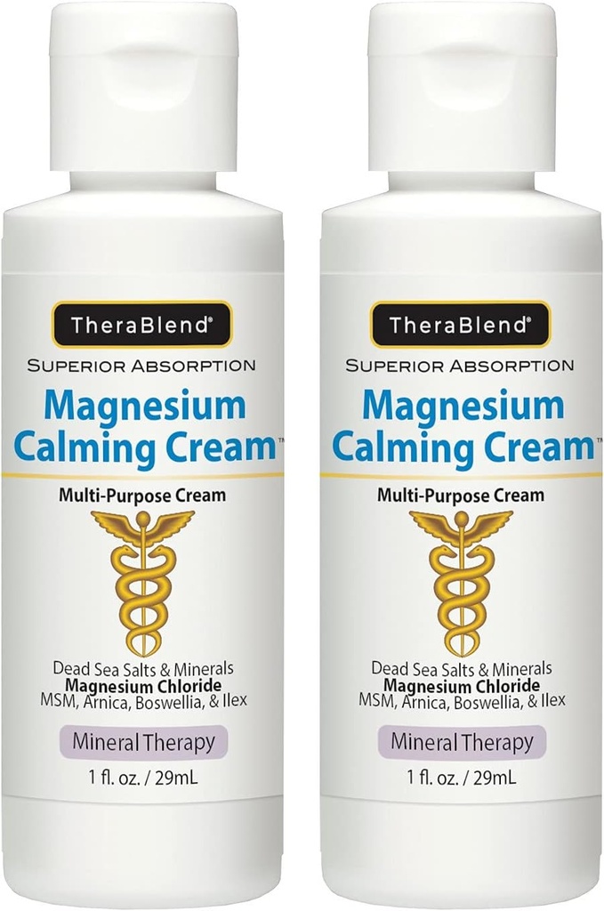 Crème calmante de magnésium 1 oz (2-paquet)