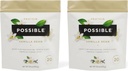 Graines de vanille en poudre de protéines - 20g de mélange végétalien de protéines à base végétale - non-OGM, non laitiers, sans gluten - 3,5g de BCAA - 9 acides aminés essentiels - approvisionnement de 30 jours - 2 sacs, 30 portions