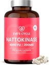Eve's Cycle Nattokinase Supplement 4000 FU - 270 Capsules de Natto Vegan - Enzyme Japonaise Premium, Diluant de sang naturel, Organique, Pas de Stéarate, Non-OGM, Fabriqué aux États-Unis
