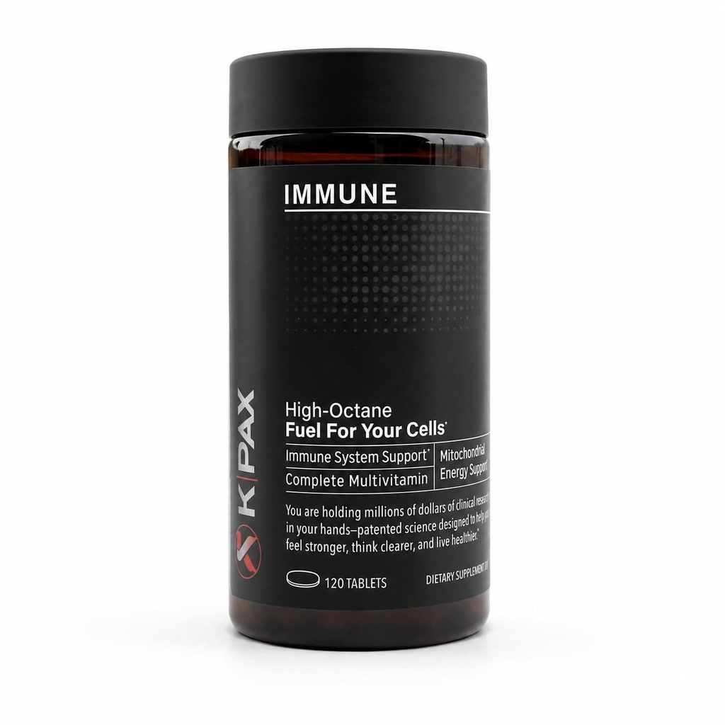 KPAX Immune, supplément d'énergie mitochondriale à haute puissance - Multivitamine antioxydante complète 120 comprimés