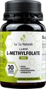Lu'Lu Naturals L Methylfolate 15mg Activated Methyl Folate, Folic Acid, 5-mthf 30 Veggie Caps