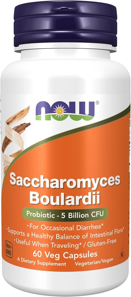 Saccharomyces Boulardii Gastrointestinal Support, 60 caps by Now Foods (Pack of 2)